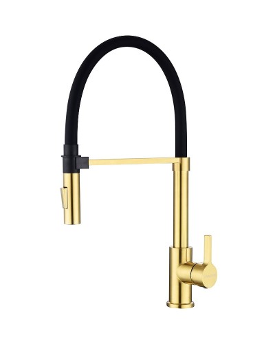 Смеситель для кухни Paulmark Halt Ha214021-BG Брашированное золото