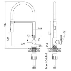 Смеситель для кухни Paulmark Halt Ha214021-SBG Светлое брашированное золото