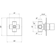Переключатель на 3 положения Migliore Kvant ML.KVT-2727.CR