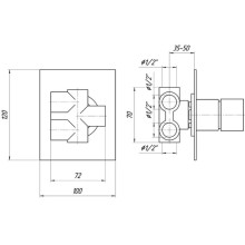 Переключатель на 4 положения Migliore Kvant ML.KVT-2728.CR