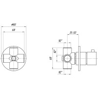 Переключатель на 3 положения Migliore Fortis ML.FRT-RIC5227.CR