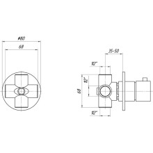 Переключатель на 3 положения Migliore Fortis ML.FRT-RIC5227.CR
