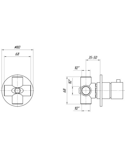 Переключатель на 3 положения Migliore Fortis ML.FRT-RIC5227.CR