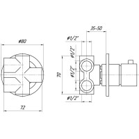 Переключатель на 4 положения Migliore Fortis ML.FRT-RIC5228.CR