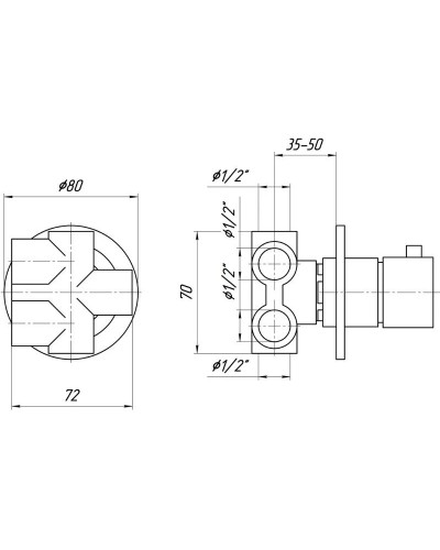 Переключатель на 4 положения Migliore Fortis ML.FRT-RIC5228.CR