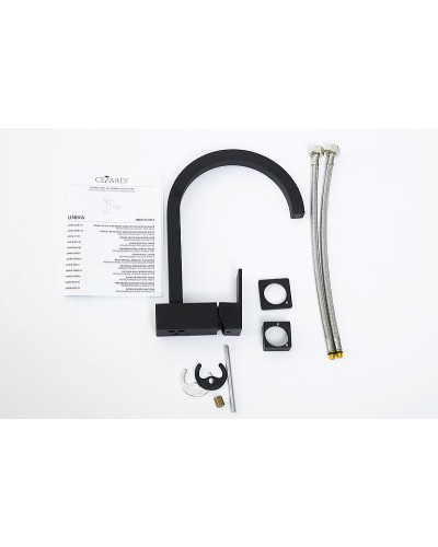 Смеситель для раковины Cezares Unika UNIKA-LSM1-A-NOP-W0 Черный матовый