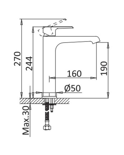 Смеситель для раковины Cezares Nautic NAUTIC-LC-BIO Белый матовый