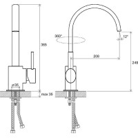 Смеситель для кухни Ravak Freedom FM 016.00 X070090 Хром