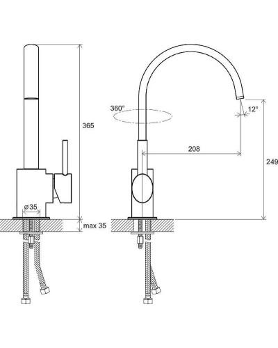 Смеситель для кухни Ravak Freedom FM 016.00 X070090 Хром