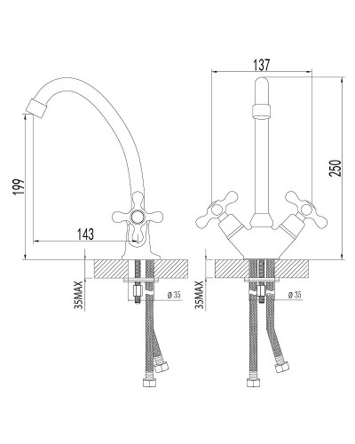 Смеситель для кухни Lemark Standard LM2104C Хром