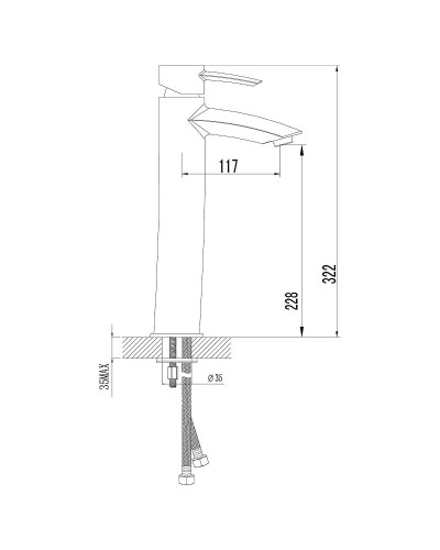 Смеситель для раковины Lemark Atlantiss LM3209C Хром