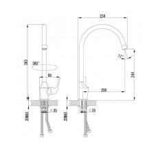 Смеситель для кухни Lemark Plus Advance LM1205C Хром