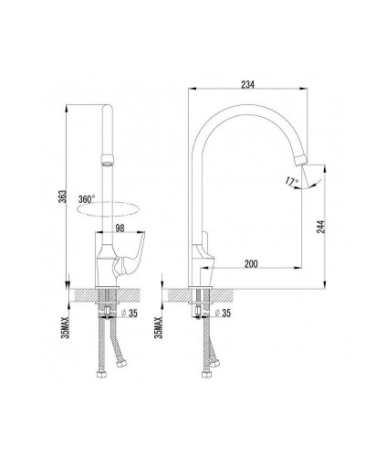 Смеситель для кухни Lemark Plus Advance LM1205C Хром