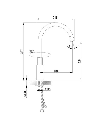 Смеситель для кухни Lemark Plus Grace LM1505C Хром