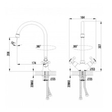 Смеситель для кухни Lemark Plus Harmony LM1405C Хром