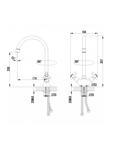 Смеситель для кухни Lemark Plus Harmony LM1405C Хром
