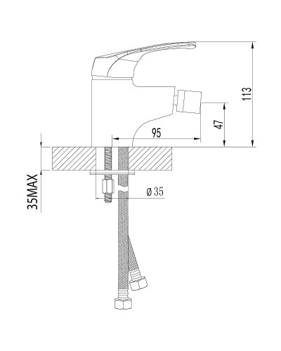 Смеситель для биде Lemark Omega LM3108C Хром