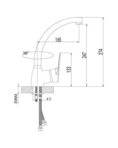 Смеситель для кухни Lemark Luna LM4105C Хром