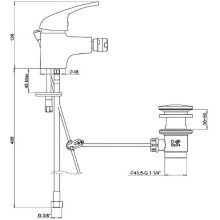 Смеситель для биде Paini Creta 42CR306CAKM Хром