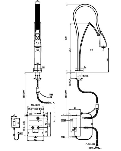 Смеситель для кухни Paini Hybrid HKCR557BYIKKM Белый Хром