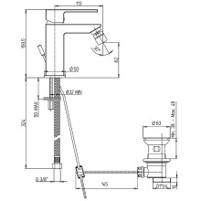 Смеситель для биде Paini Dax 84CR306RKM Хром