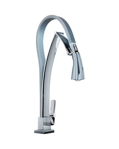 Смеситель для кухни Paini Hybrid HKPA557TK Сталь Серый