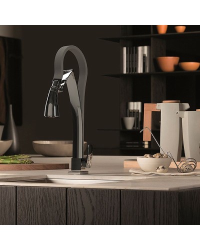 Смеситель для кухни Paini Hybrid HKPA557TK Сталь Серый