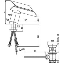 Смеситель для биде Paini Morgana 73CR306VR Хром Стекло