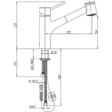 Смеситель для кухни Paini Cox 78CR576LMKM Хром
