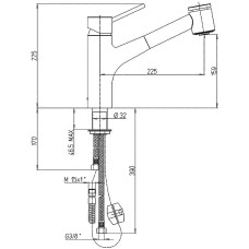 Смеситель для кухни Paini Cox 78CR576LMKM Хром