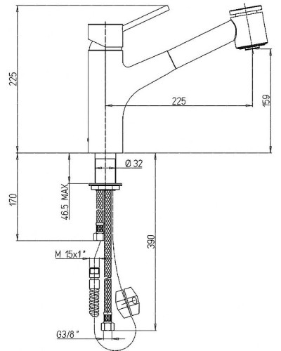 Смеситель для кухни Paini Cox 78CR576LMKM Хром