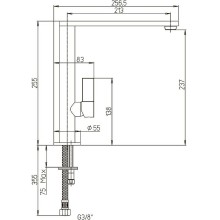 Смеситель для кухни Paini Dax-R 64CR579Q90KM Хром