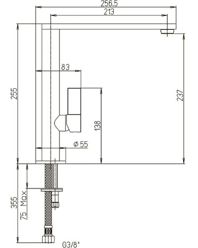 Смеситель для кухни Paini Dax-R 64CR579Q90KM Хром