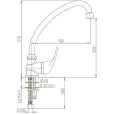 Смеситель для кухни Paini Jolly 69CR592ZLMKM Хром