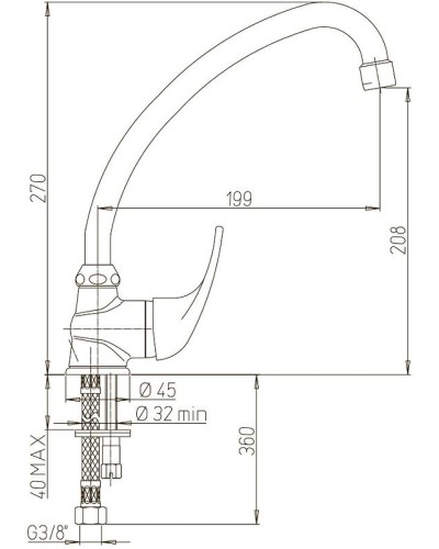 Смеситель для кухни Paini Jolly 69CR592ZLMKM Хром