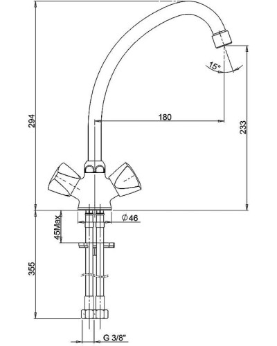 Смеситель для кухни Paini Classica BKCR570AEFFKM Хром