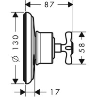 Запорный/переключающий вентиль Axor Montreux 16830820