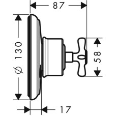 Запорный/переключающий вентиль Axor Montreux 16830820