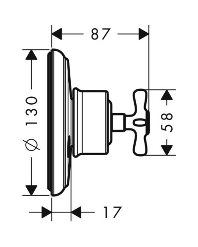 Запорный/переключающий вентиль Axor Montreux 16830820