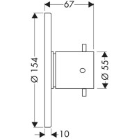 Запорный/переключающий вентиль Axor Starck 10930000