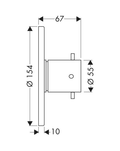 Запорный/переключающий вентиль Axor Starck 10930000