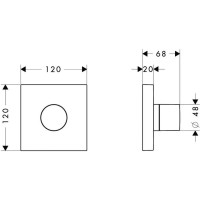 Запорный/переключающий вентиль Axor ShowerCollection 10932000