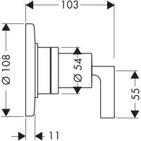 Запорный/переключающий вентиль Axor Citterio 39920000