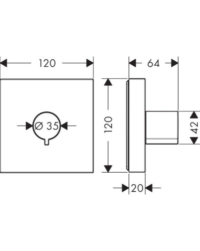 Запорный вентиль Axor ShowerSolutions 10972000