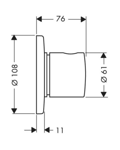 Запорный/переключающий вентиль Axor Uno 2 38933000