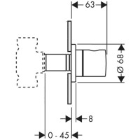 Запорный вентиль Axor Uno² 38976000