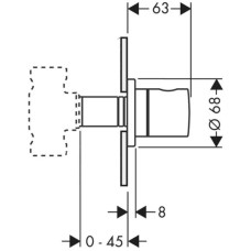 Запорный вентиль Axor Uno² 38976000