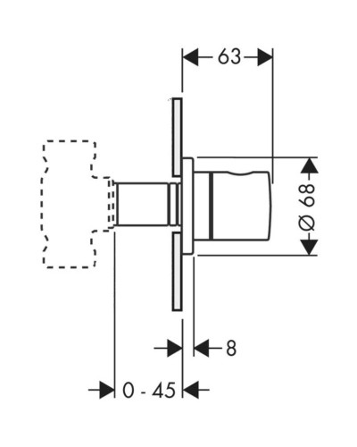 Запорный вентиль Axor Uno² 38976000