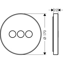 Модуль с тремя запорными клапанами Axor ShowerSelect 36727000