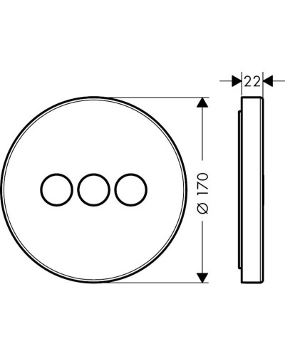 Модуль с тремя запорными клапанами Axor ShowerSelect 36727000